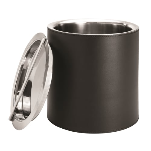 Sullivan Bar Collection, 3 Quart Ice Bucket, Black/Stainless Steel